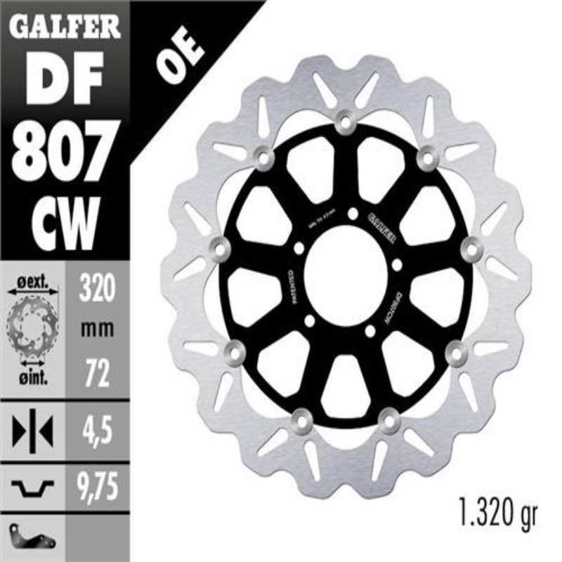 Disco freno delantero flotante Galfer DF807CW OE